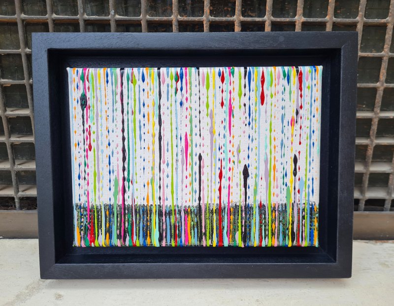 Coloured lines 48 2025, 13x18 (+R),  Acryl-Lack auf LW, € 180 SOLD